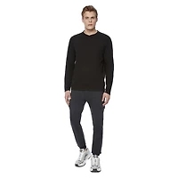Henley à manches longues pour hommes Dark Black