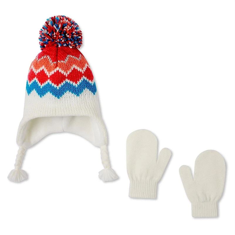 George Toddler Girls' Hat and Mittens 2-Piece Set