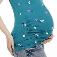 T-shirt imprimé à manches courtes avec encolure en V Paisley Sky Maternité