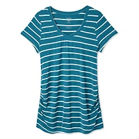 Paisley Sky Maternity Printed Short Sleeve V-Neckline Tee