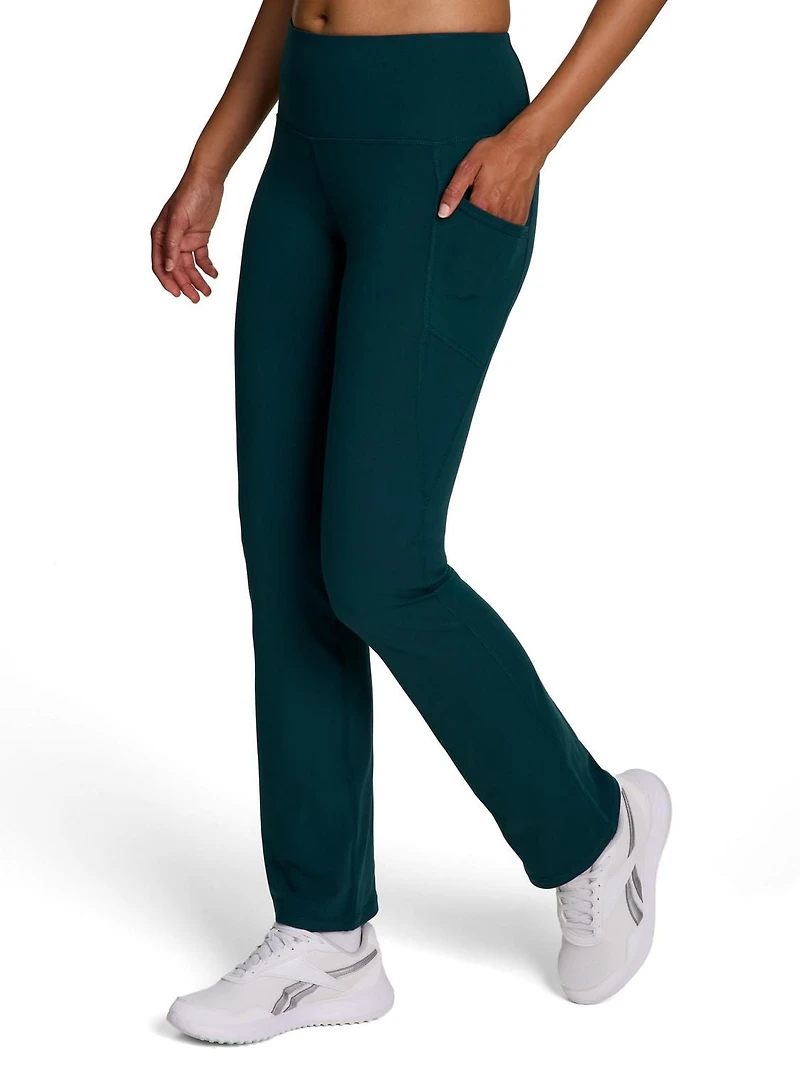 Reebok Pantalon actif quotidien taille haute pour femme avec poches, entrejambe de 31 po Tailles XS-2XL