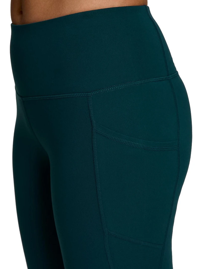 Reebok Pantalon actif quotidien taille haute pour femme avec poches, entrejambe de 31 po Tailles XS-2XL