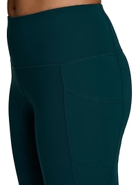 Reebok Pantalon actif quotidien taille haute pour femme avec poches, entrejambe de 31 po Tailles XS-2XL