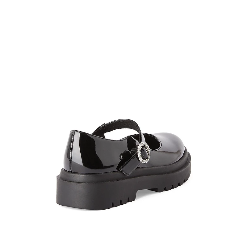 George Girls' Buckled Mary Janes, Wide Width Sizes 13-3