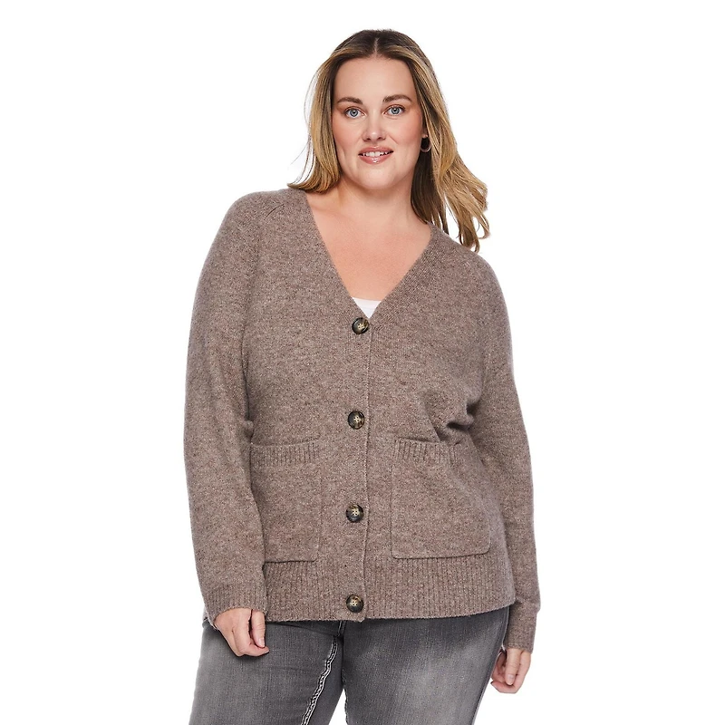 Cardigan à manches longues George Plus pour femmes Tailles 1X-4X