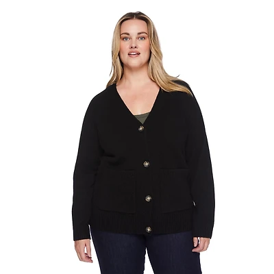 George Women's Plus Long Sleeve Cardigan