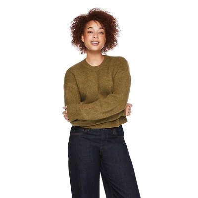 George Women's Cropped Crew Neckline Sweater