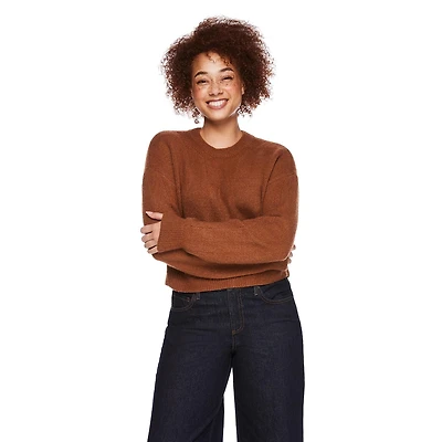 George Women's Cropped Crew Neckline Sweater