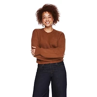 George Women's Cropped Crew Neckline Sweater