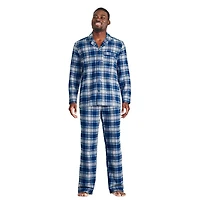 George Men's Notch Collar Pajama 2-Piece Set