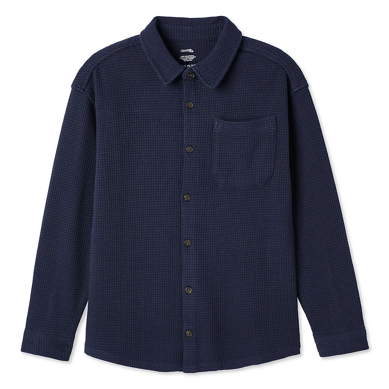 Chemise boutonnée en tricot gaufré George pour garçons