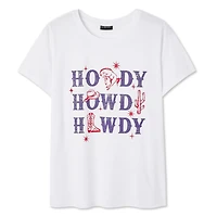 The Pink Closet Women's Plus Howdy Tee