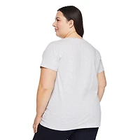 The Pink Closet Women's Plus Crew Neckline Tee, Sizes 1X-4X