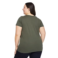 The Pink Closet Women's Plus Crew Neckline Tee