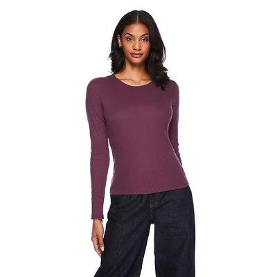 George Women's Long Sleeve Rib Tee, Sizes XS-XXL