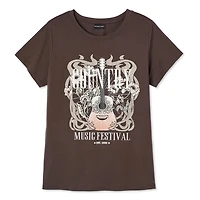 The Pink Closet Women's Plus Country Tee, Sizes 1X-4X