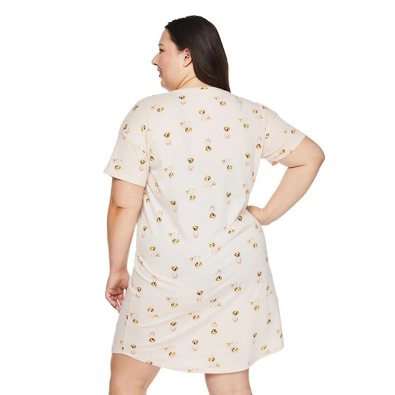 Chemise de nuit à encolure ras du cou George Plus pour femmes