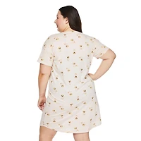 Chemise de nuit à encolure ras du cou George Plus pour femmes