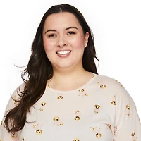 Chemise de nuit à encolure ras du cou George Plus pour femmes