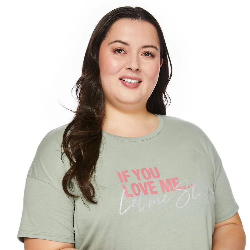 George Women's Plus Crew Neckline Nightshirt