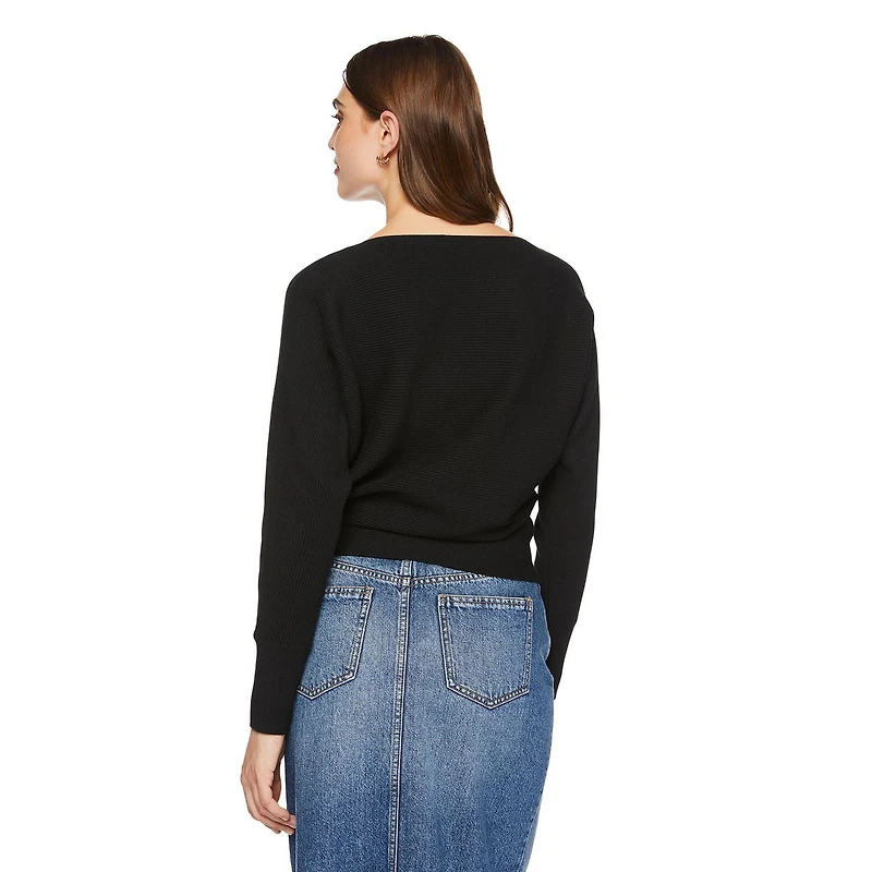 George Women's Ribbed Dolman Sweater, Sizes XS-XXL