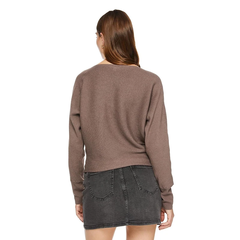 George Women's Ribbed Dolman Sweater, Sizes XS-XXL