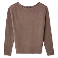 Chandail côtelé avec manches chauve-souris  George pour femmes Tailles TP–TTG