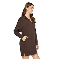 Robe en tricot doux à fermeture éclair 1/4 George pour femmes Tailles TP–TTG