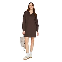 Robe en tricot doux à fermeture éclair 1/4 George pour femmes Tailles TP–TTG