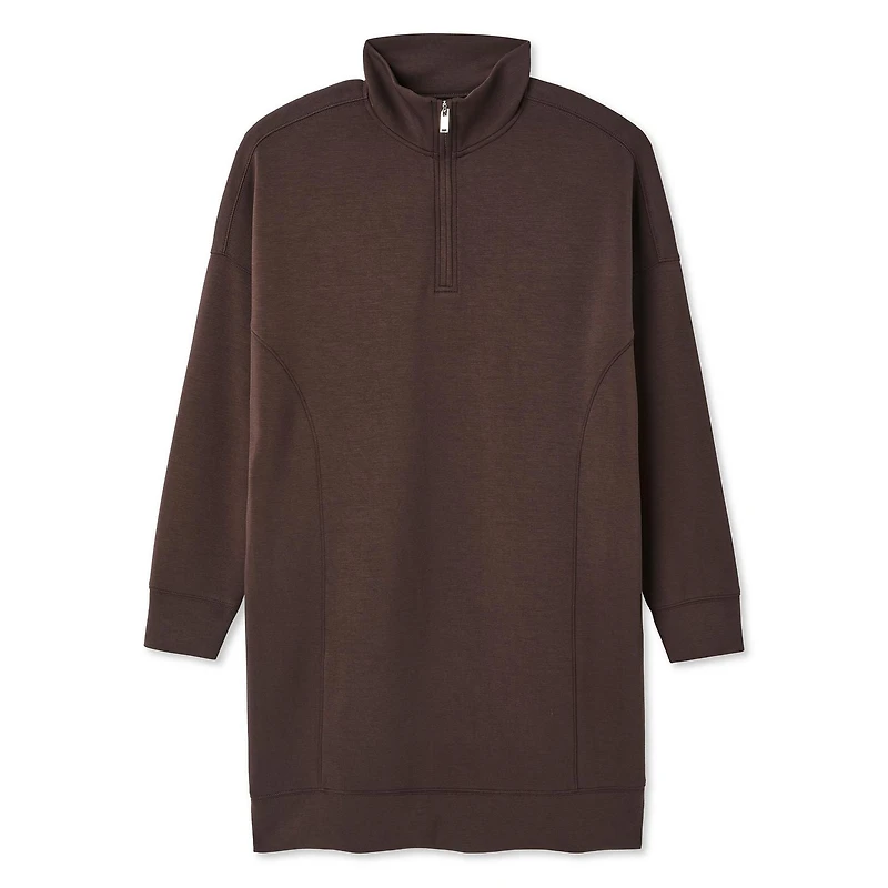 Robe en tricot doux à fermeture éclair 1/4 George pour femmes Tailles TP–TTG