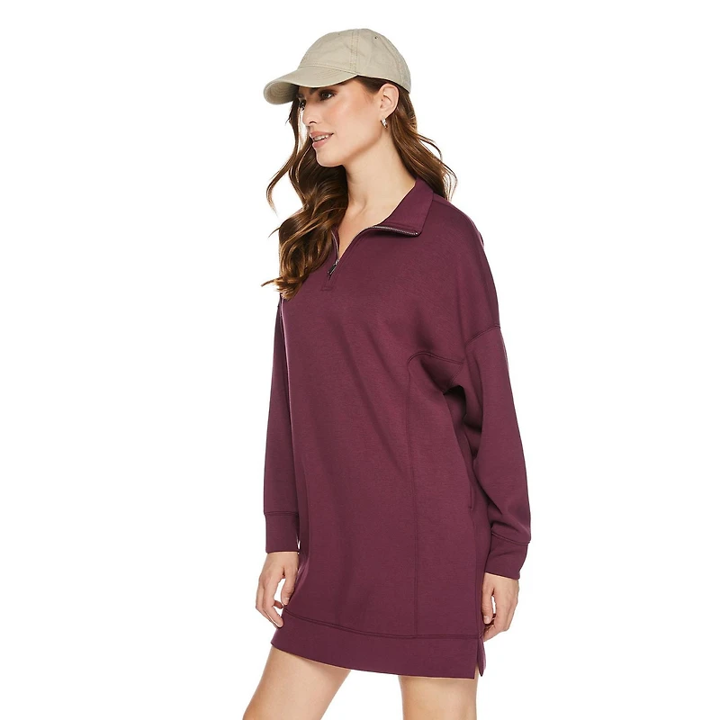 Robe en tricot doux à fermeture éclair 1/4 George pour femmes Tailles TP–TTG
