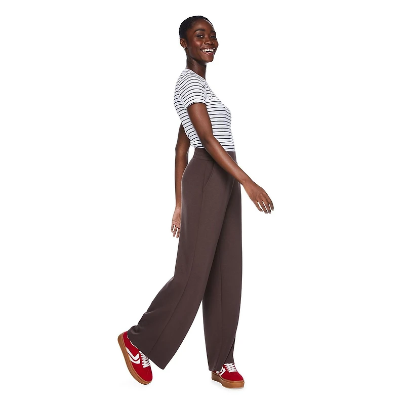 Pantalon à jambe large en tricot doux George pour femmes Tailles TP–TTG