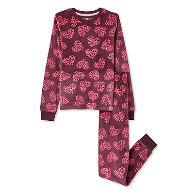 George Girls' Velour Pajama 2-Piece Set
