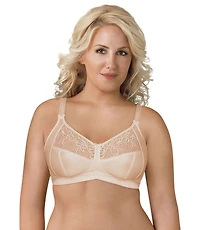 Exquisite Form #9600514 FULLY Soft Cup Bra, Wire-Free, Embroidered Mesh