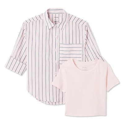 Ensemble 2 pièces avec chemise tissée George pour filles