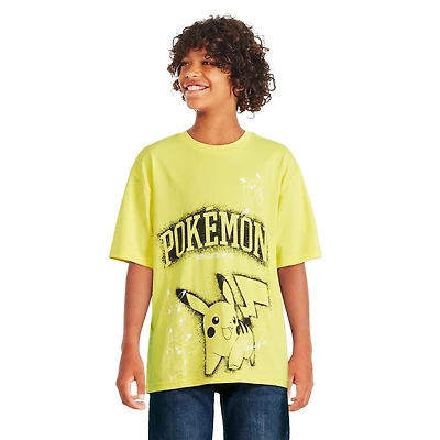 T-shirt Pikachu Pokémon pour garçons Tailles TP–TG