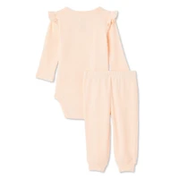 George Baby Girls' Bodysuit 2-Piece Set