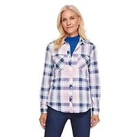 Chemise à carreaux en tricot hacci Iyla pour femmes Tailles P-TTG
