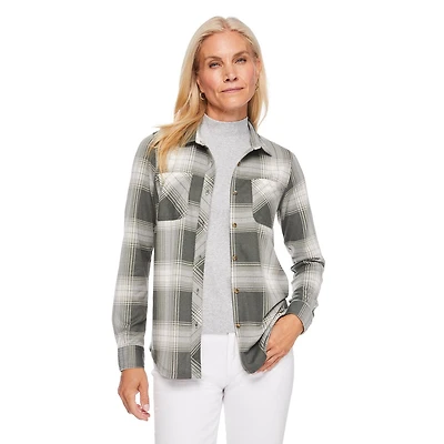 Chemise à carreaux en tricot hacci Iyla pour femmes