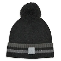 Hot Paws Tuque rayée en tricot avec pompon et écusson réfléchissant HP B FW CHAPEAU