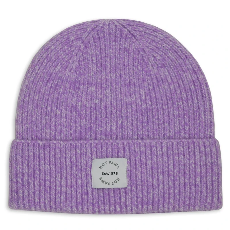 Hot Paws Chapeau à bord repliable pour filles avec écusson tissé