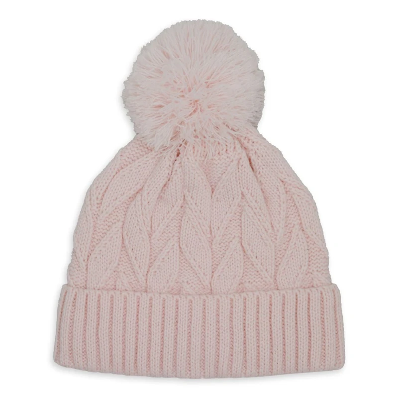 Tuque en tricot avec bord rabattable et pompon pour filles 7-14 Ans HP G CHAPEAU