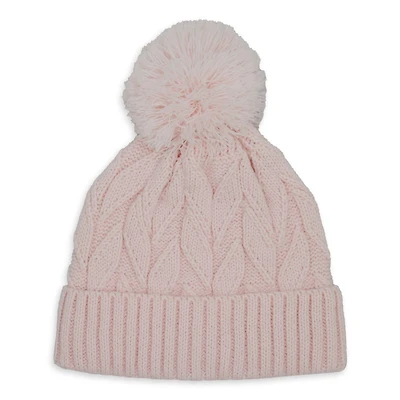 Tuque en tricot avec bord rabattable et pompon pour filles 7-14 Ans HP G CHAPEAU