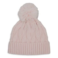 Tuque en tricot avec bord rabattable et pompon pour filles 7-14 Ans HP G CHAPEAU