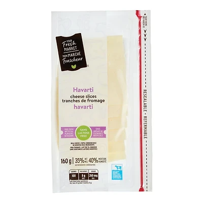 Mon marché fraîcheur Fromage Havarti tranché 35 % MG 160 grammes
