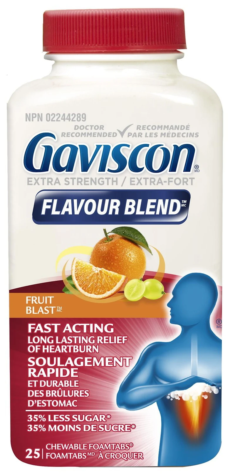 Gaviscon Extra Fort à Saveur Explosive 25ct