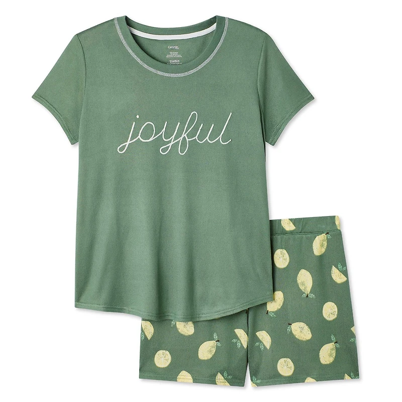 Ensemble 2 pièces avec t-shirt à manches courtes George pour femmes