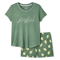 Ensemble 2 pièces avec t-shirt à manches courtes George pour femmes