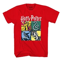 Boys Harry Potter All Houses  Short Sleeve T-Shirt, Sizes: S-XL