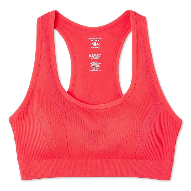 Athletic Works Women's Racerback Bra, Sizes XS-XXL